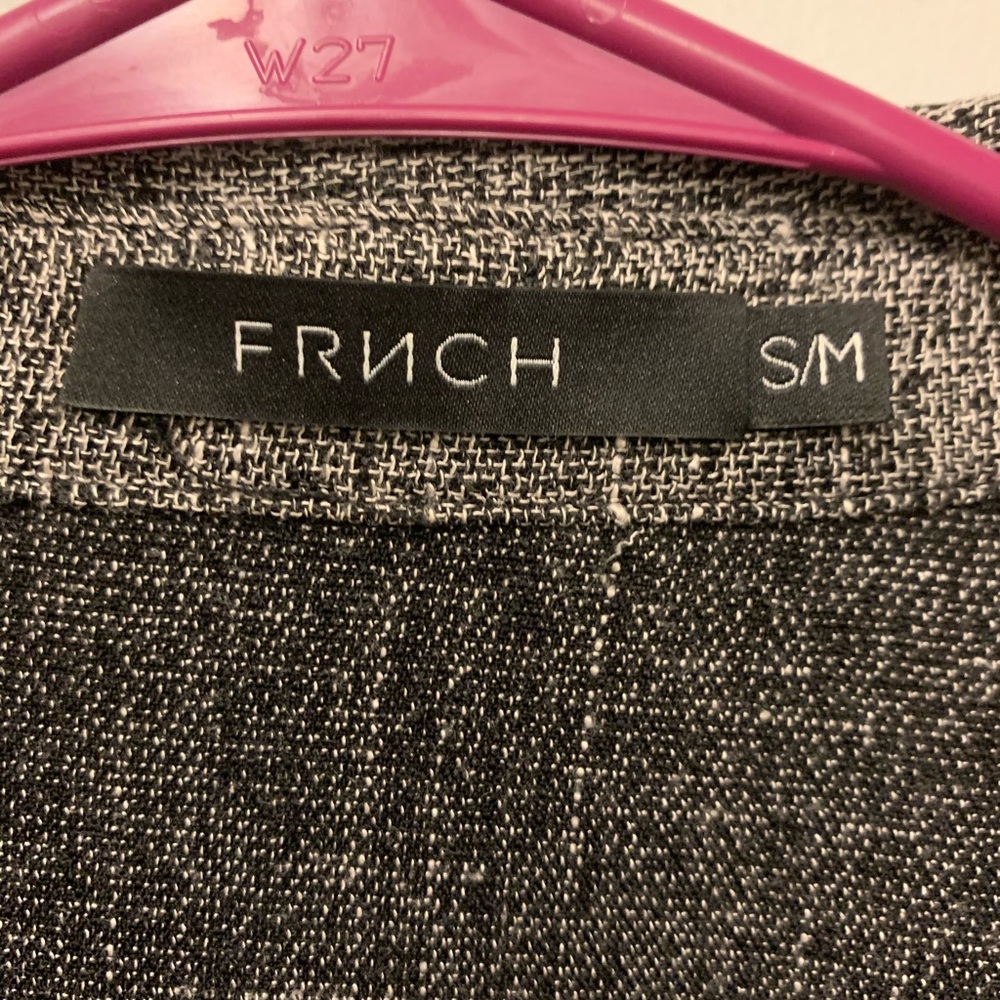 Gray Button Down Blouse Frnch - image 3